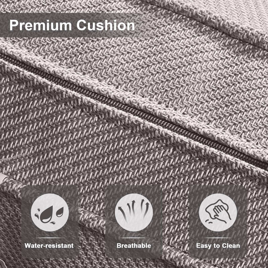 Outdoor Fire Pit Conversation Set, 3-Seat Sofa & Chairs Patio Furniture Set