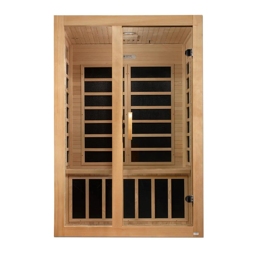 Dynamic Santaigo 2-Person Low EMF (Under 8MG) FAR Infrared Sauna (Canadian Hemlock)