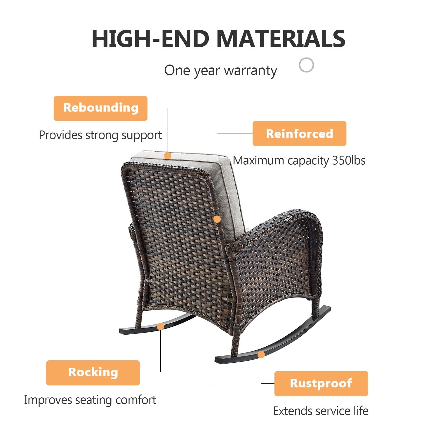 Outdoor Fire Pit Conversation Set, 3-Seat Sofa & Chairs Patio Furniture Set