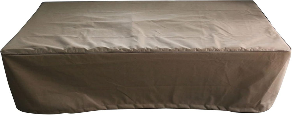 Hampton Fire Table Outdoor Fire Pit 56" X 32" Cast Concrete Firepit Includes Lava Rocks 45,000 Btus Outdoor Fireplace for Patio Furniture Set, Deck, Porch, Outdoor Heater - Liquid Propane