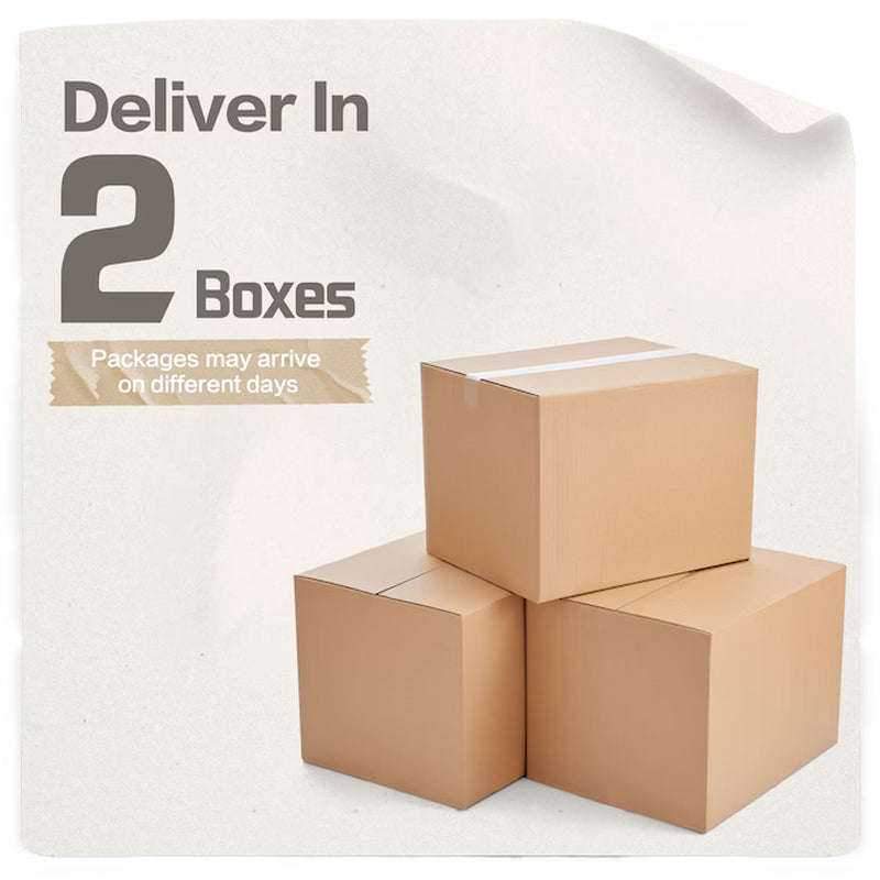 New Kenard 5 -Piece Woven Patio Sofa Conversation Set with Blue Cushions