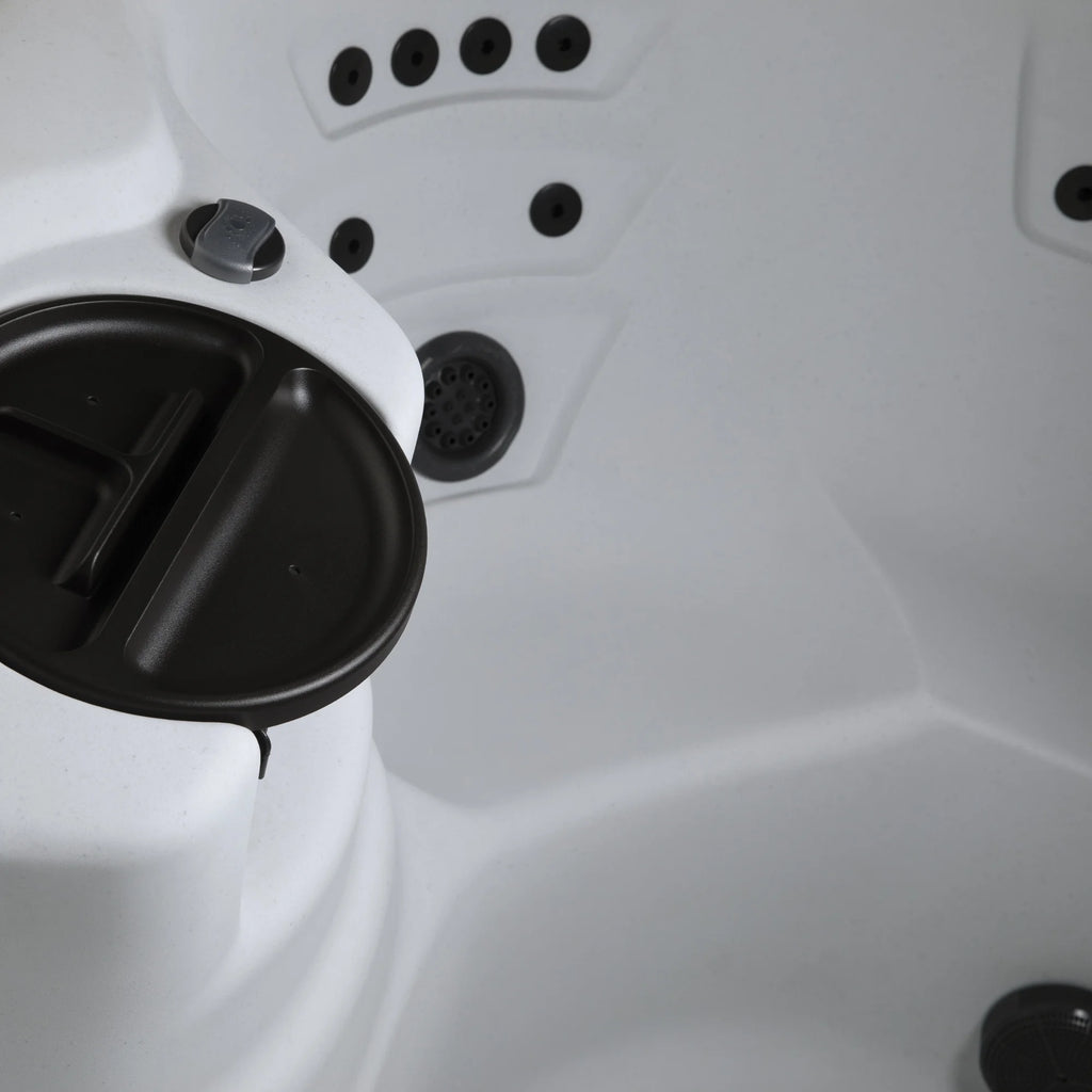 Leganza Hot Tub - 6-Person, 90- Jet, 230-Volt Spa in Arctic White/Coastal Gray