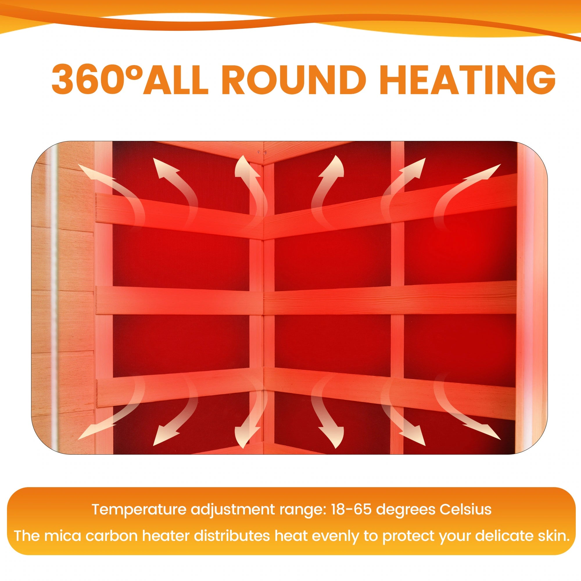 Infrared Sauna up to 4 Person with 15 Minutes Warm-Up Heater Tube & Carbon Plate