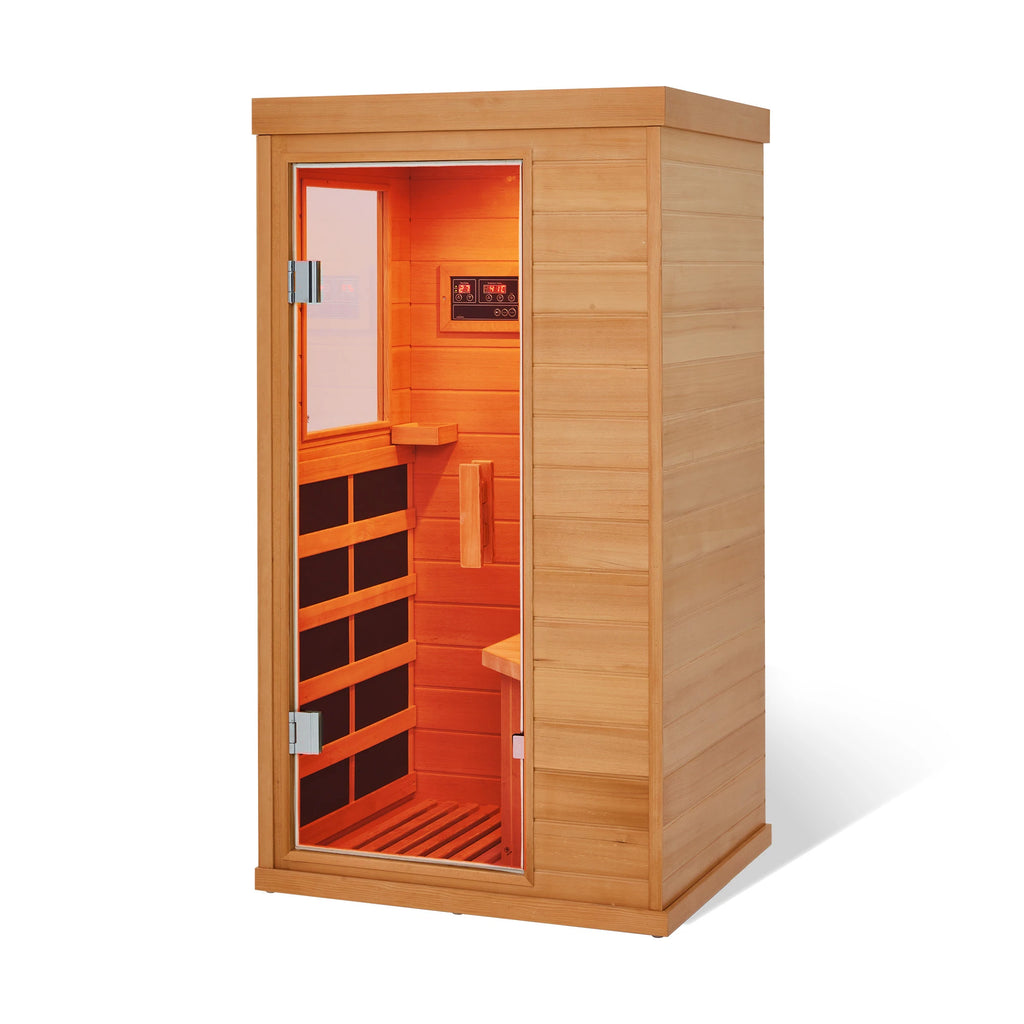 Infrared Sauna up to 4 Person with 15 Minutes Warm-Up Heater Tube & Carbon Plate
