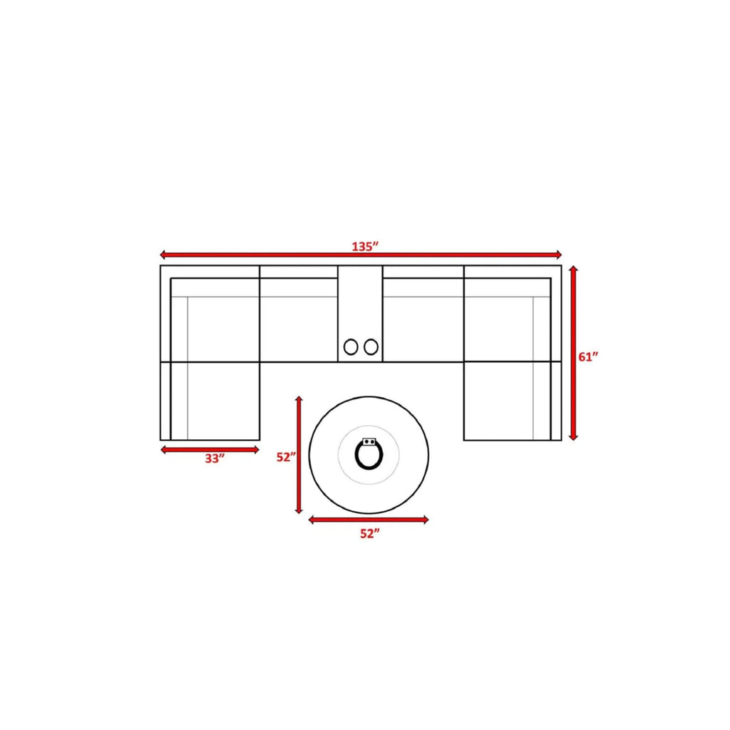 All Weather 4 Person Patio Sofa Set No Assembly Required