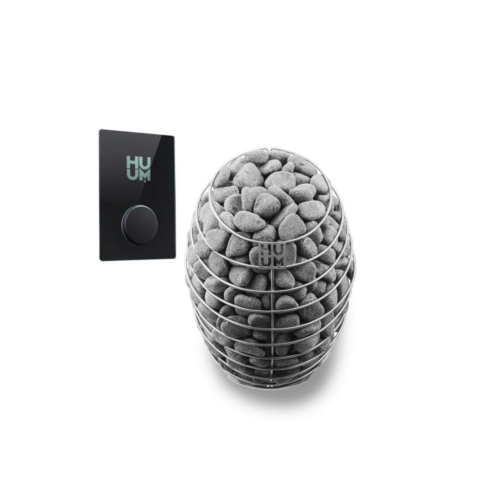 saunalife GL6 Outdoor Sauna Kit, Garden Luxury-Series Outdoor DIY Sauna Kit, Thermo-Spruce, up to 6 Persons Bundles (Sauna Heater and Sauna Stones Included) (Drop 9 WiFi - Glass)