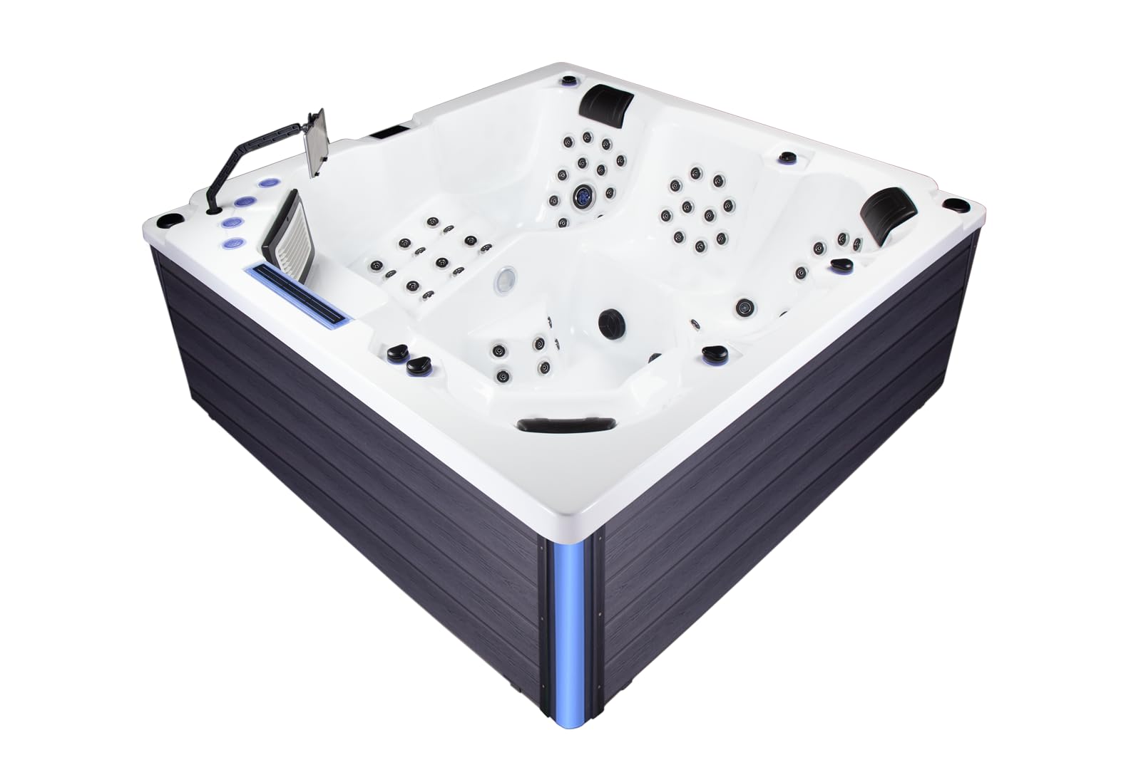 Bueno Spa Denver 6 - Person 100 - Jet Acrylic Hot Tub with New Arctic Max Insulation, Ozonator, and Cover in Ice White