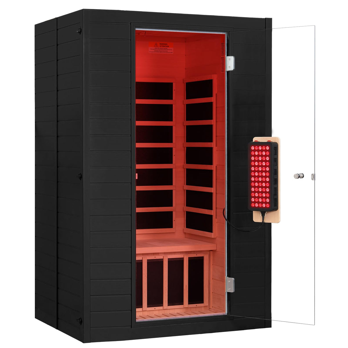 springspa 2 Person Full Spectrum Infrared Sauna with Red Light Therapy