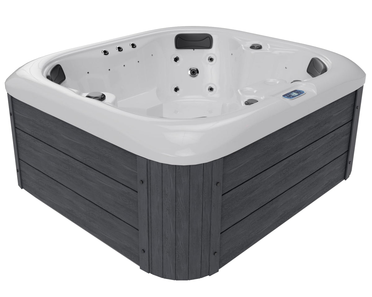 Jocisland 4 Person Outdoor Hot Tub with 23 Stainless Steel Jets, Acrylic
