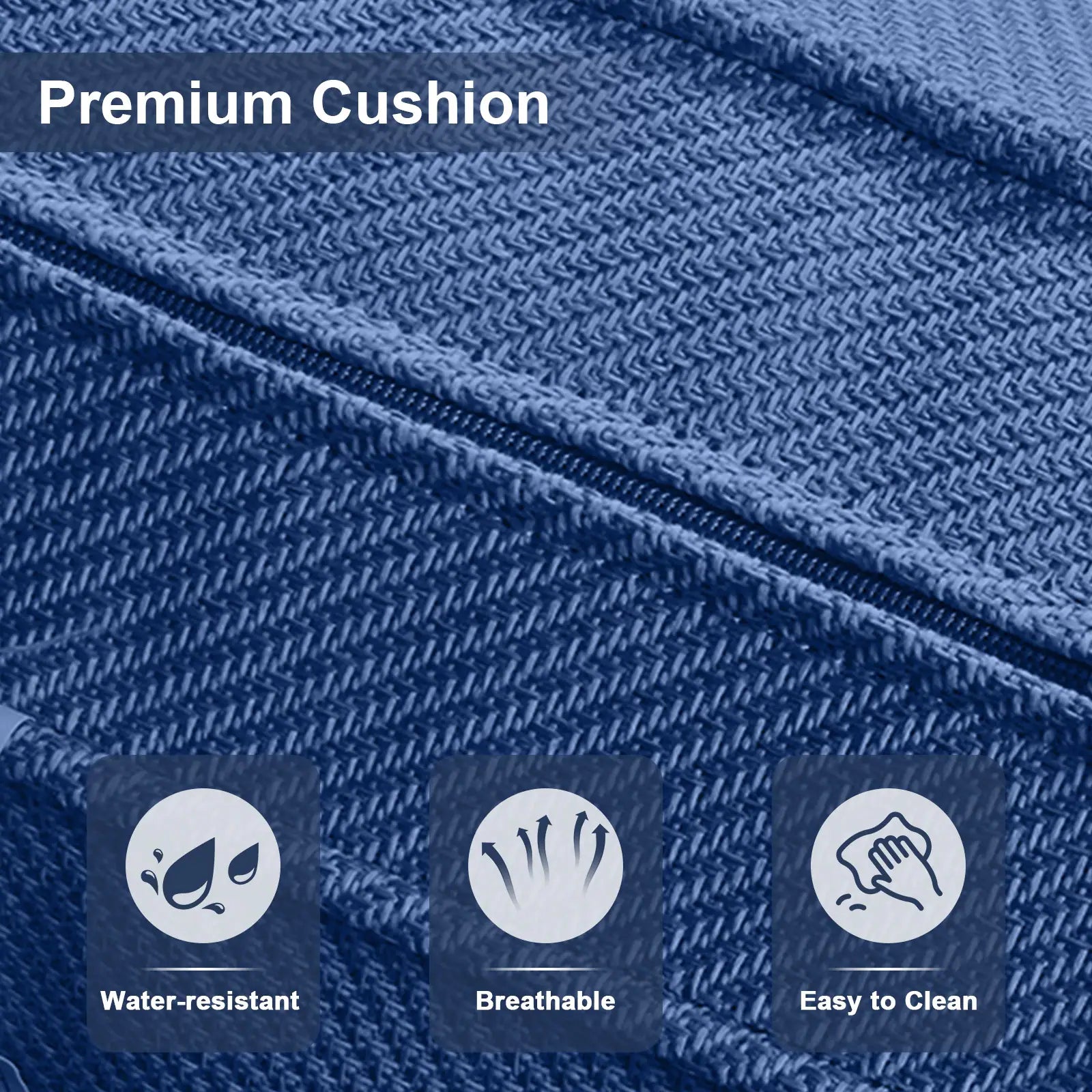 Outdoor Fire Pit Conversation Set, 3-Seat Sofa & Chairs Patio Furniture Set