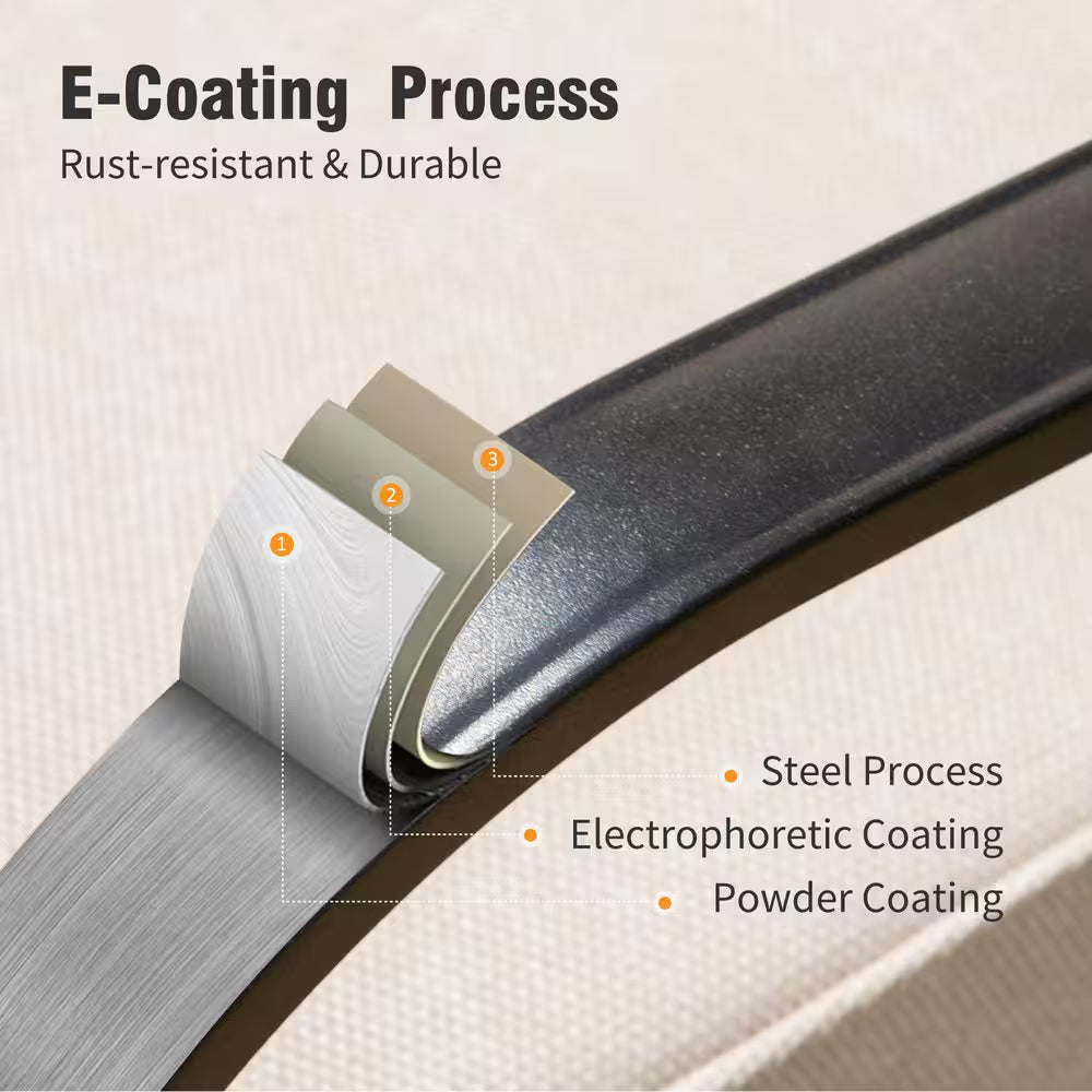 Black Metal Meshed 7 Seat 6-Piece Steel Outdoor Fire Pit Patio Set with Beige Cushions, Black Rectangular Fire Pit Table