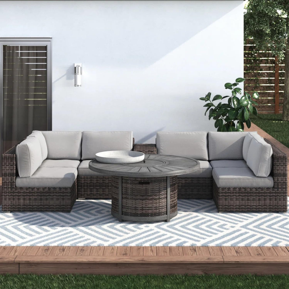 All Weather 4 Person Patio Sofa Set No Assembly Required