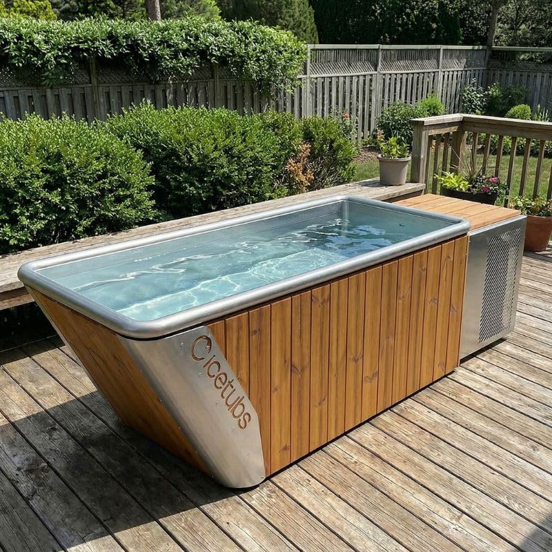 Icetubs IceBath, Coldtherapy Bath, Thermowood & Stainless Cold Therapy Immersion (ICEBATH, XL)