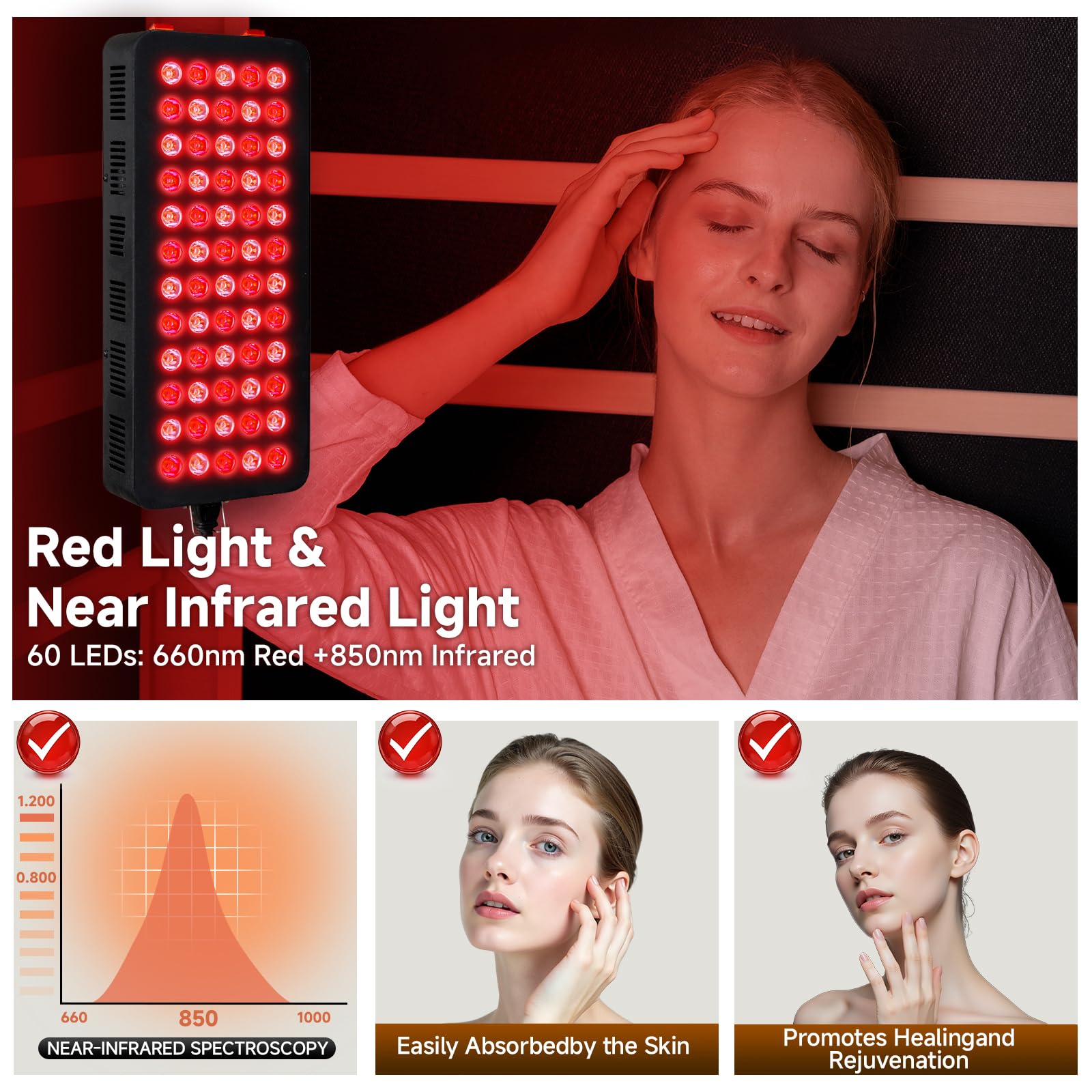 springspa 2 Person Full Spectrum Infrared Sauna with Red Light Therapy