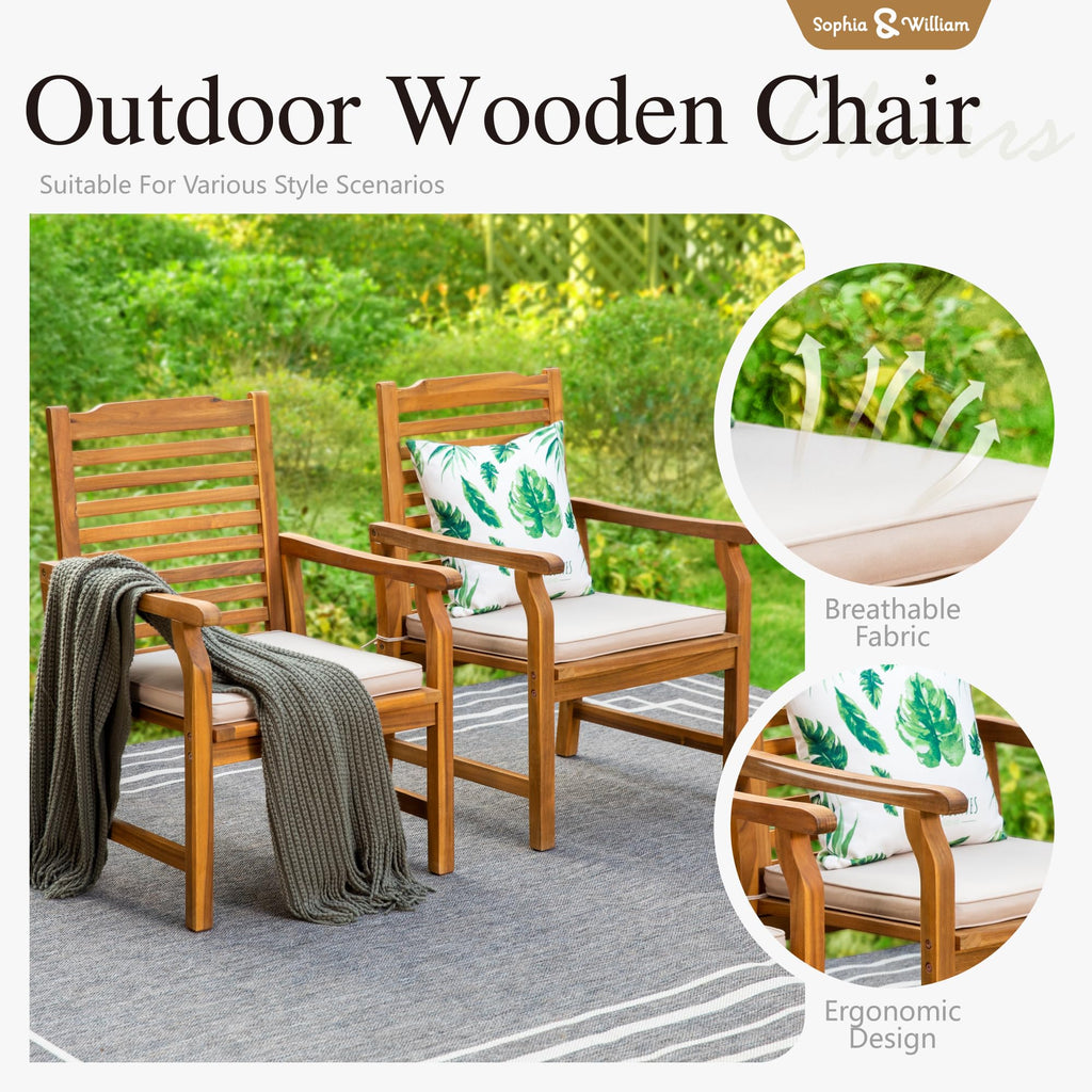 Sophia & William 9pc Outdoor Dining Set, Expandable Wood Table