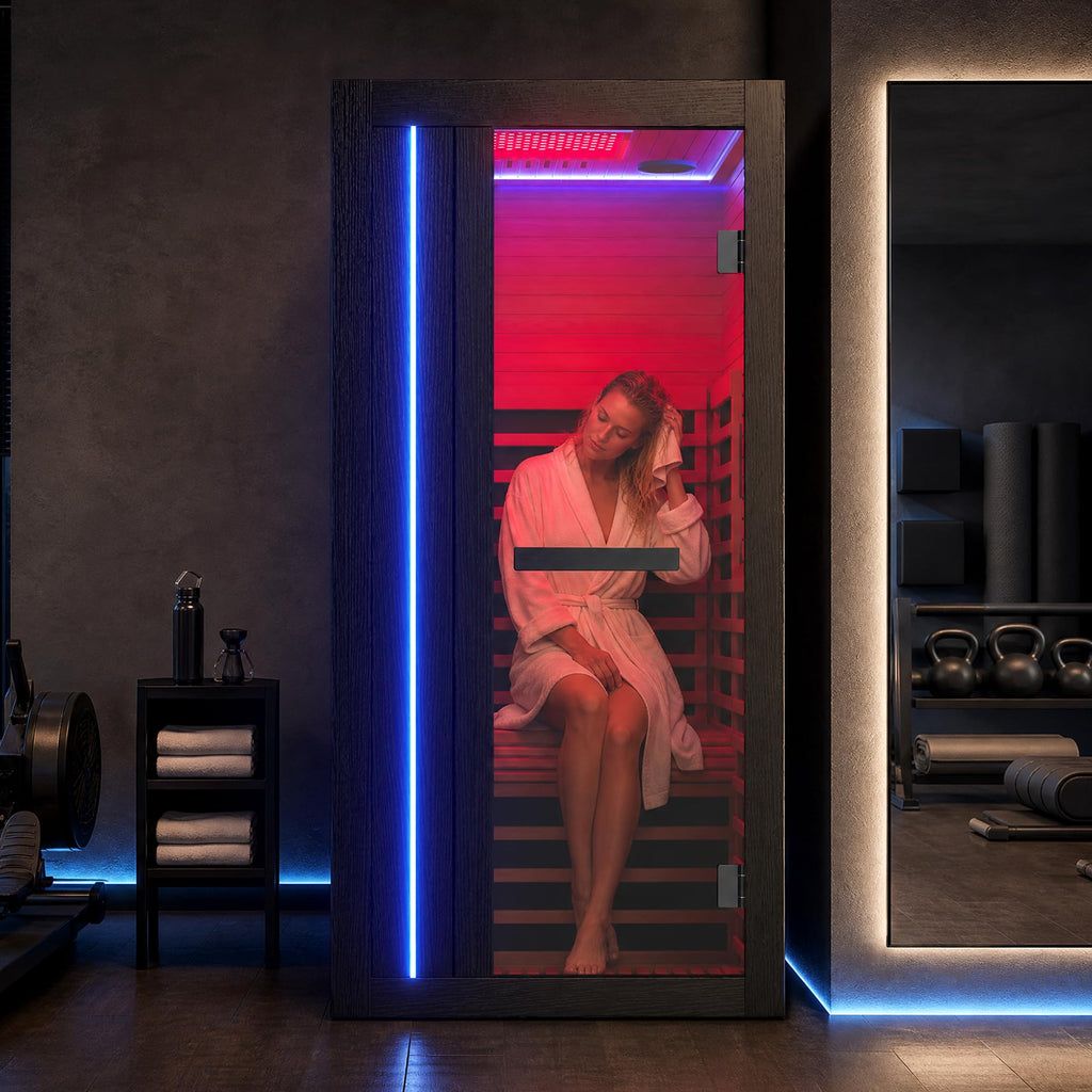1-2 Person Low EMF FAR Infrared Sauna Red Light Therapy 12" * 12" Lamp