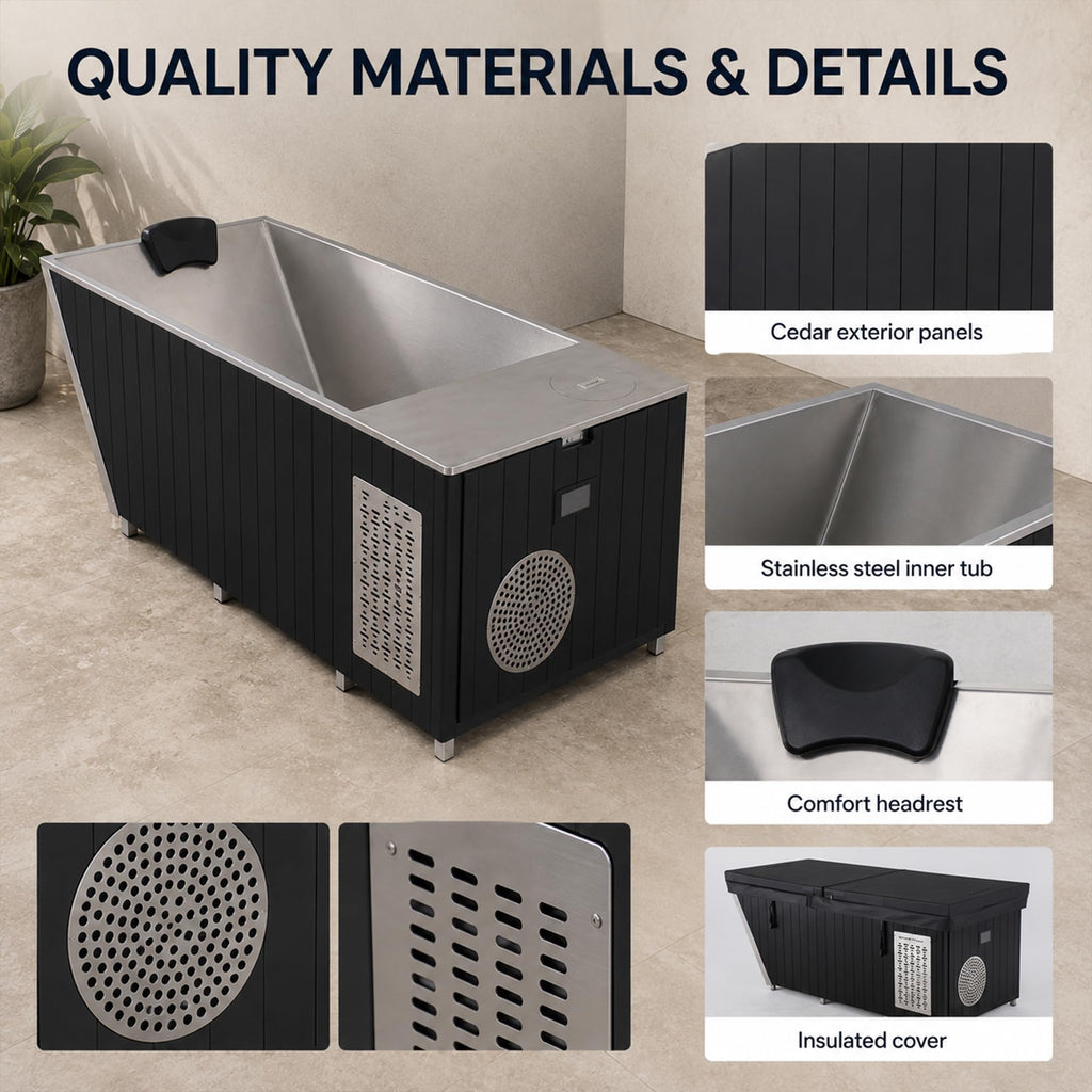 Cold Plunge Tub with 220V/2 HP Water Chiller and Heater