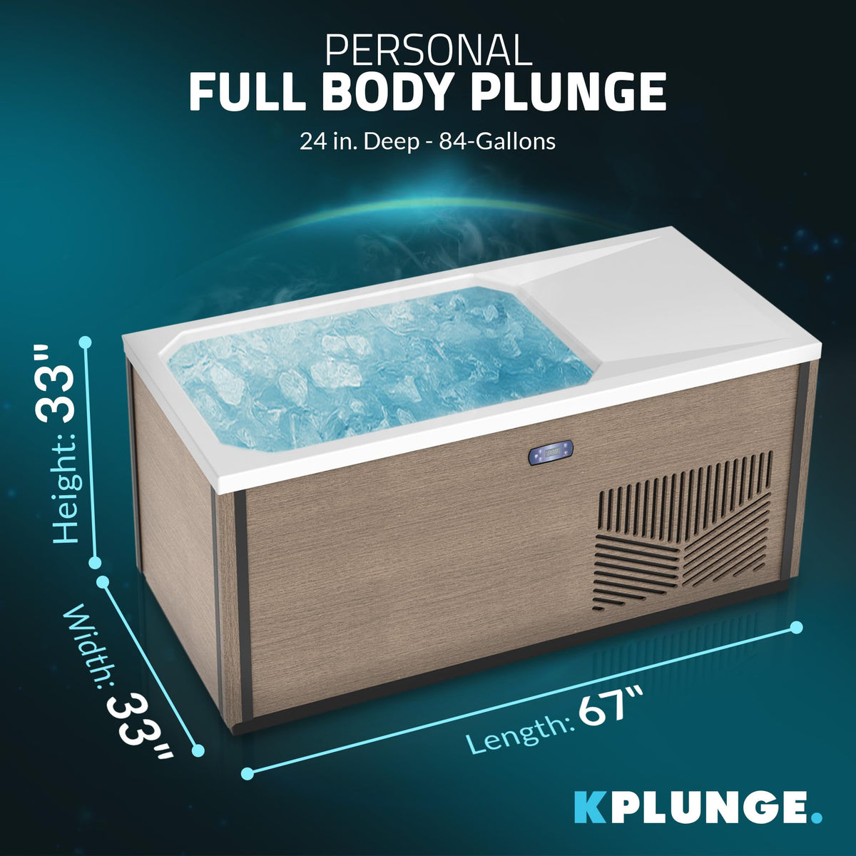 Kplunge Icebed All in One Cold Plunge & Hot Tub Combo with 1hp Chiller