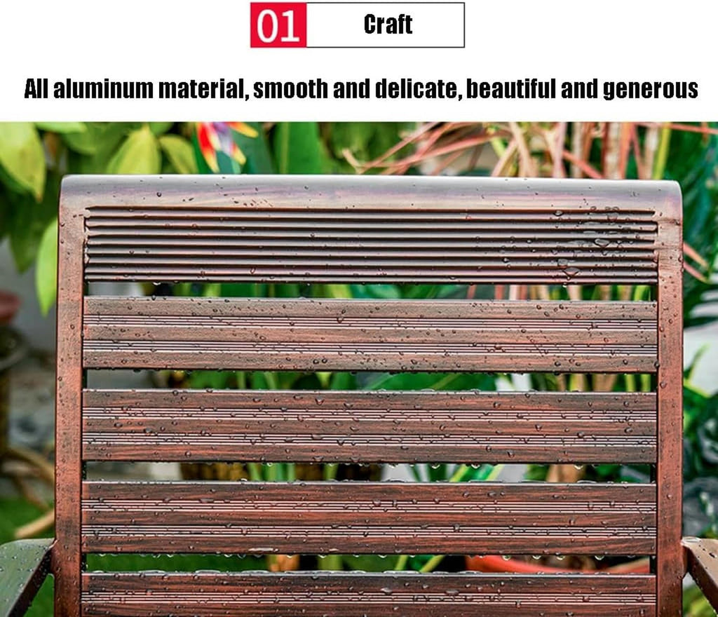 JOMRTS Patio Dining Set 11-Piece Aluminum Tableware Set for Outdoor Terrace, Extendable Table and Stackable Storage Chairs, Easy-to-Clean, All-Weather
