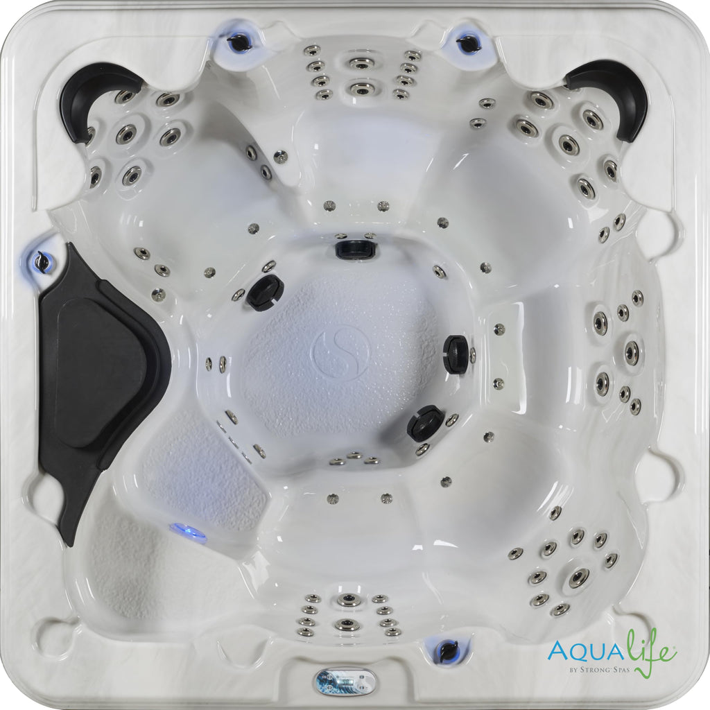 AquaLife Select Series® 7-Person 100-Jet Acrylic Non-Lounger Hot Tub with Ozonator and Steps