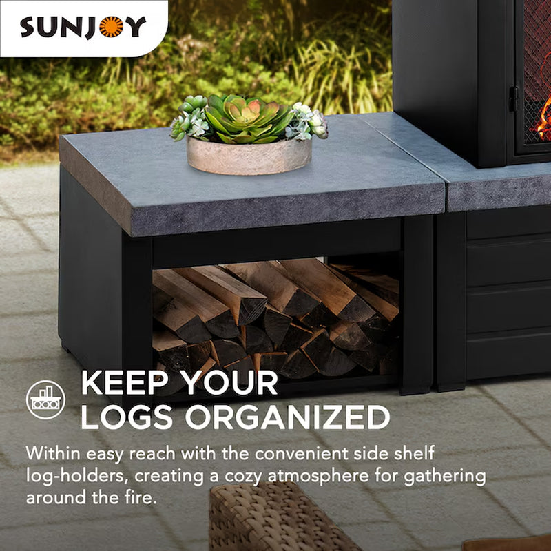 20-In W Steel Rectangle Portable Wood-Burning Fire Pit