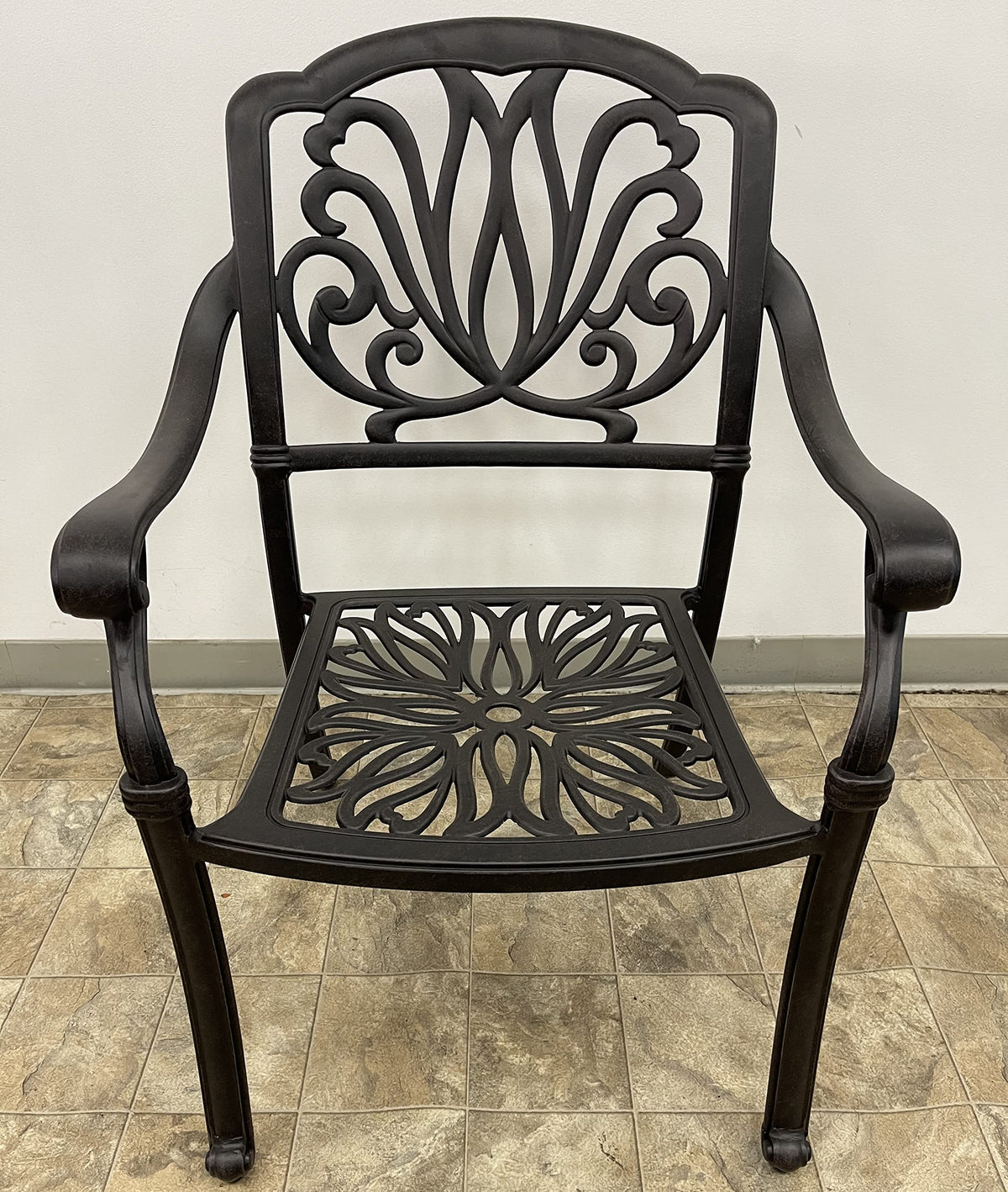 Patio Land Elizabeth Outdoor Cast Aluminum Powder Coated 11-Piece Dining Set with Extendable 132in Rectangular Dining Table (Premium-Linen-Sesame Cushions)