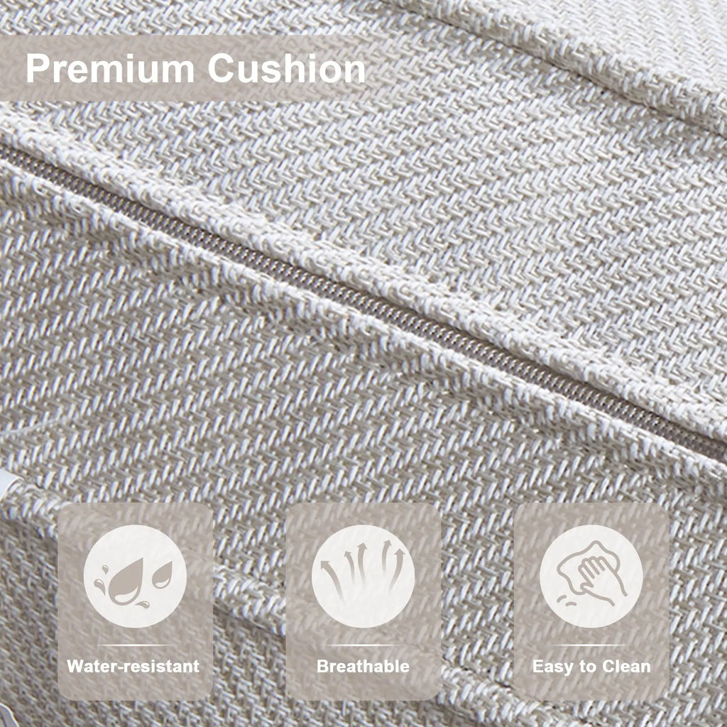 Outdoor Fire Pit Conversation Set, 3-Seat Sofa & Chairs Patio Furniture Set