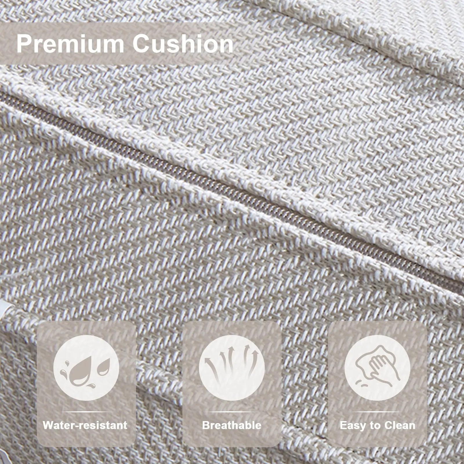 Outdoor Fire Pit Conversation Set, 3-Seat Sofa & Chairs Patio Furniture Set