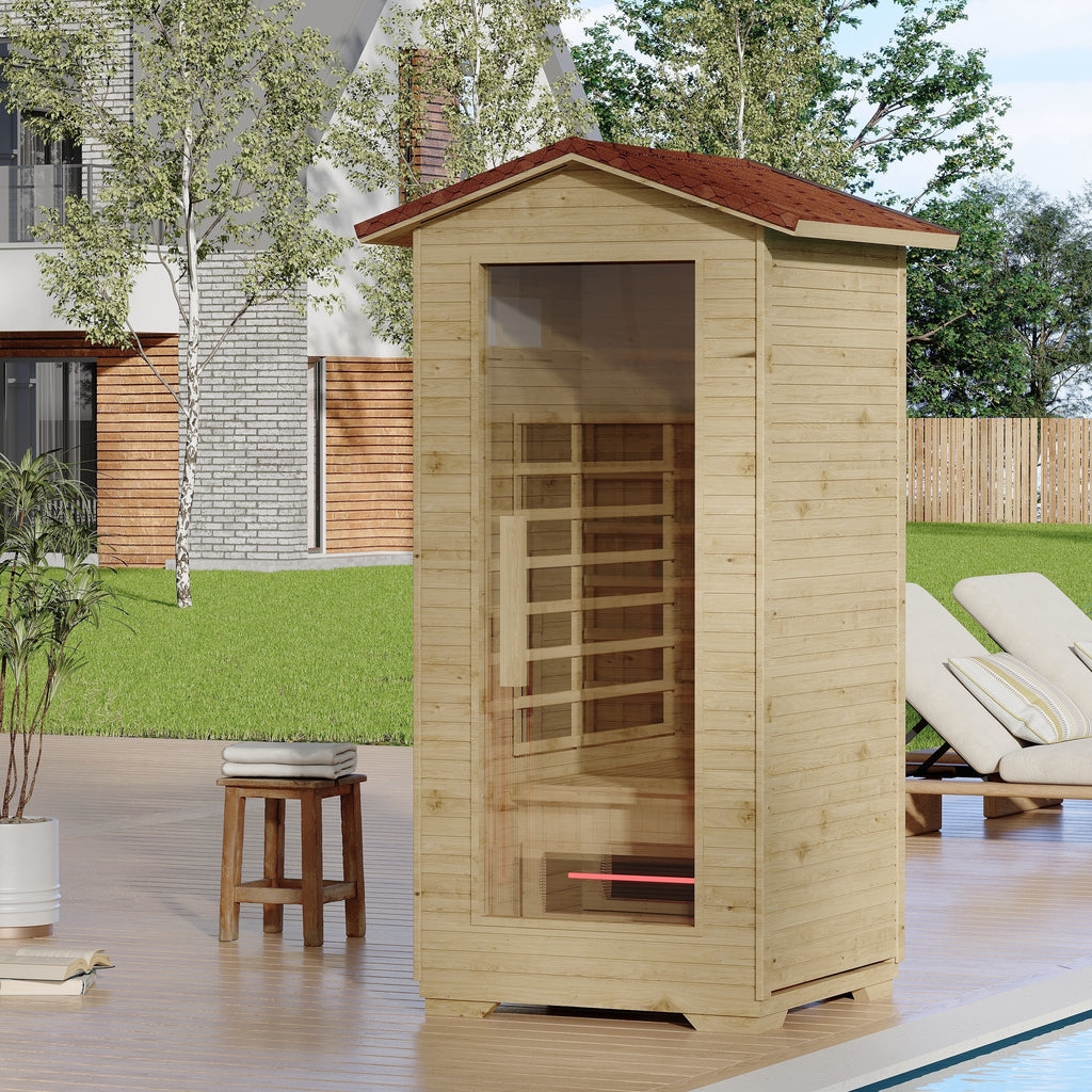 Infrared Sauna up to 4 Person with 15 Minutes Warm-Up Heater Tube & Carbon Plate