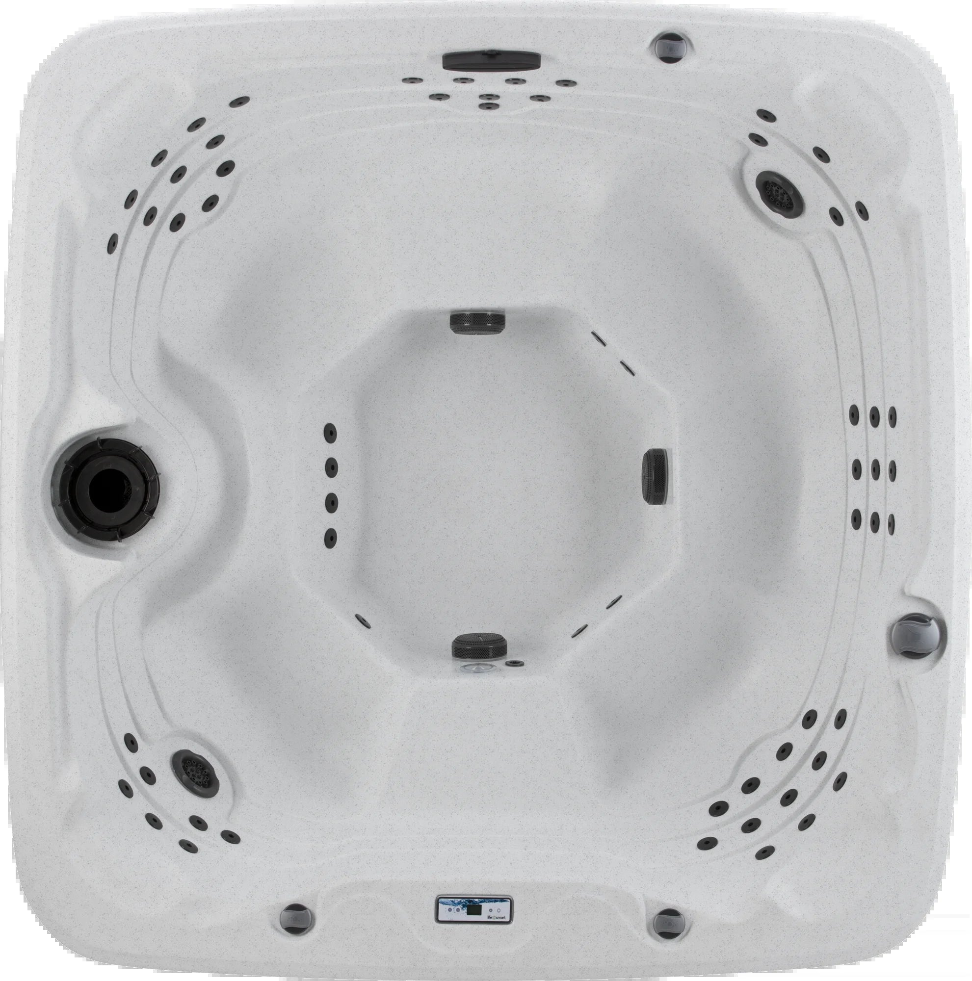 LS700DX Pillow Bundle - 7 Person, 90-Jet, 220-Volt, Sea Salt/ Coastal Gray with Spa Pillows Included!