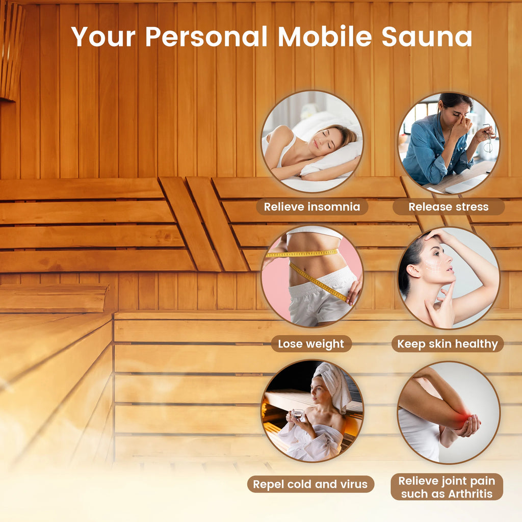Infrared Sauna up to 4 Person with 15 Minutes Warm-Up Heater Tube & Carbon Plate