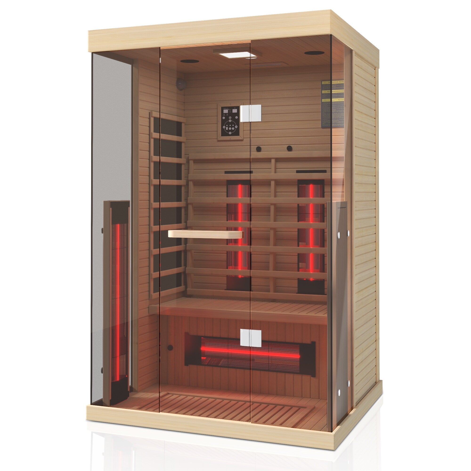 Infrared Sauna up to 4 Person with 15 Minutes Warm-Up Heater Tube & Carbon Plate