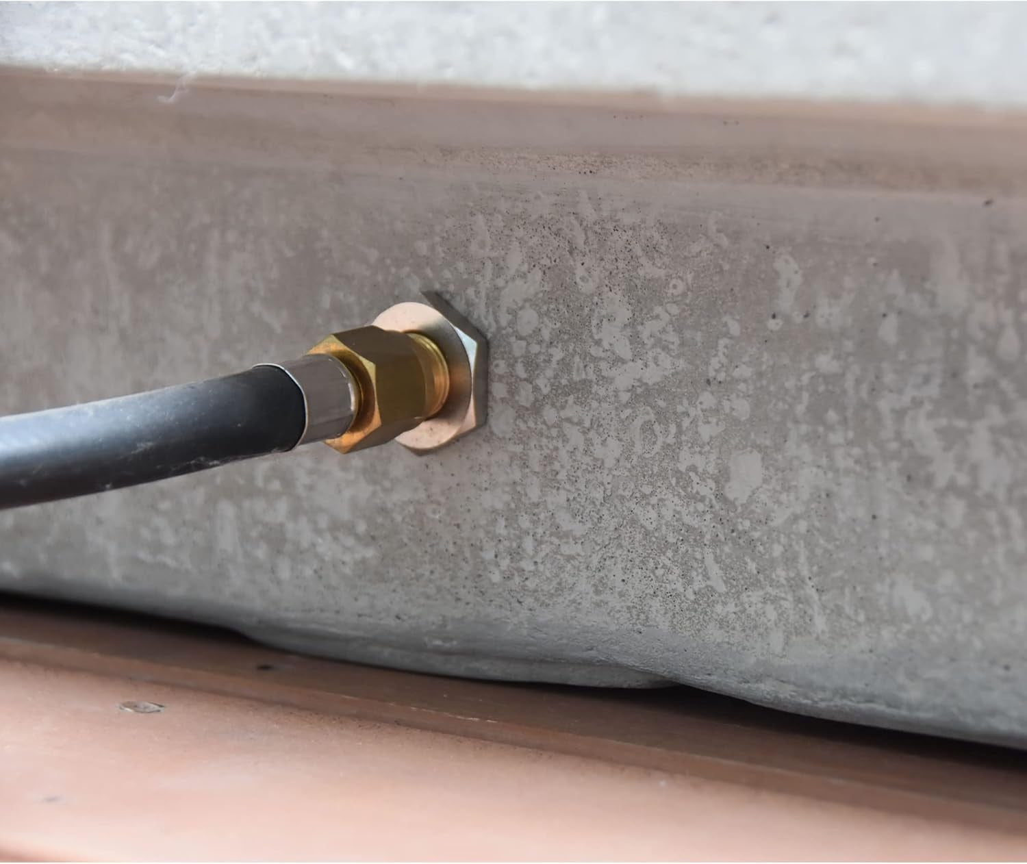 Hampton Fire Table Outdoor Fire Pit 56" X 32" Cast Concrete Firepit Includes Lava Rocks 45,000 Btus Outdoor Fireplace for Patio Furniture Set, Deck, Porch, Outdoor Heater - Liquid Propane