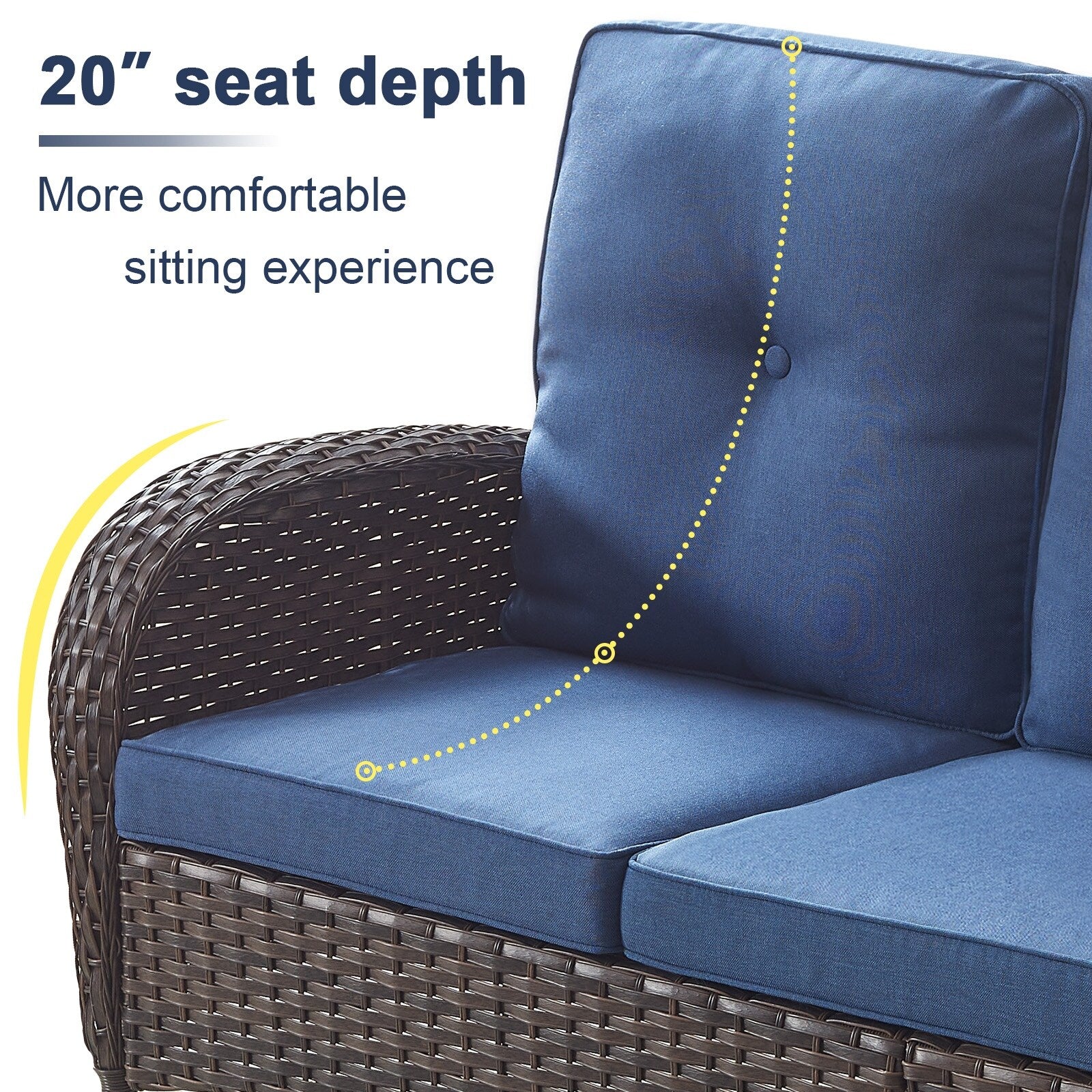 Outdoor Fire Pit Conversation Set, 3-Seat Sofa & Chairs Patio Furniture Set