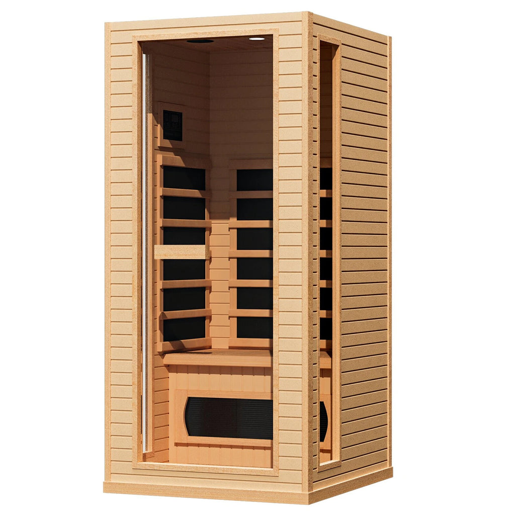 Infrared Sauna up to 4 Person with 15 Minutes Warm-Up Heater Tube & Carbon Plate