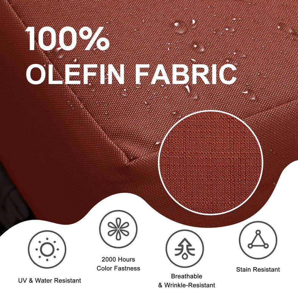 Large Gray 13-Piece 12-Seats Wicker Patio Fire Pit Sofa Set with Light Red Cushions and 43 In. Fire Pit Table