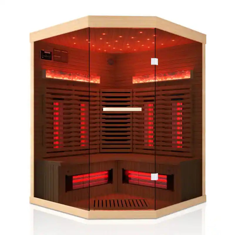 Infrared Sauna up to 4 Person with 15 Minutes Warm-Up Heater Tube & Carbon Plate